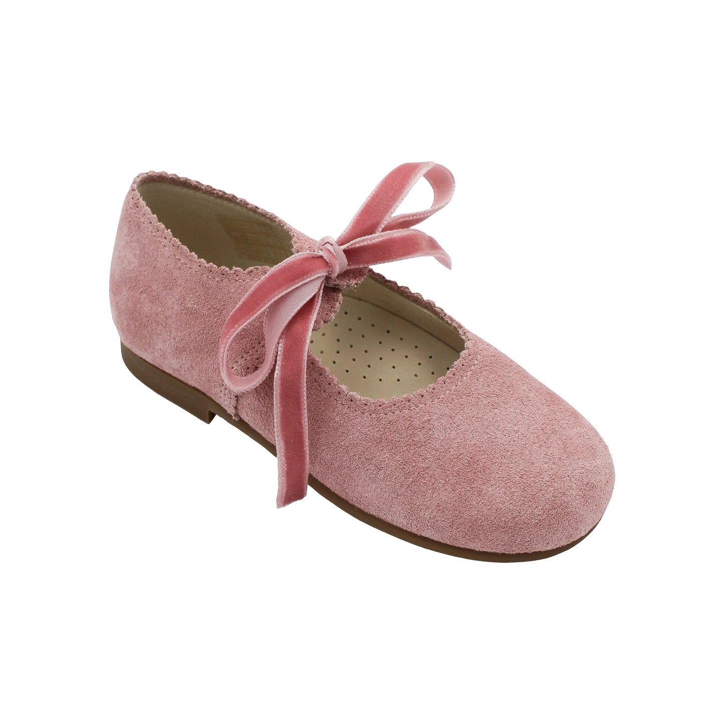 Rosa- Pink Suede Mary Jane Shoes - Amati Steps