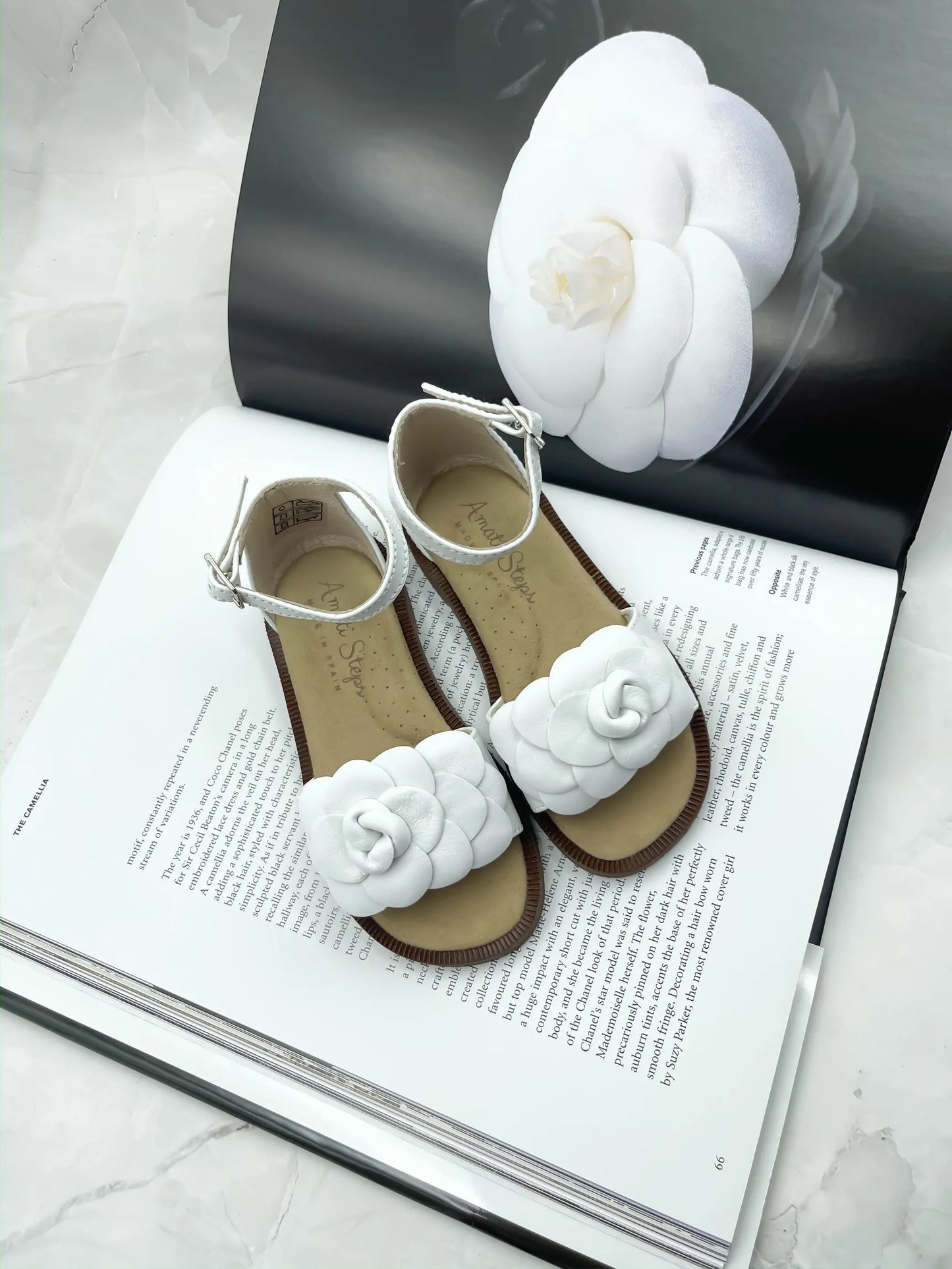 Seraphina- White Leather Sandals - Amati Steps