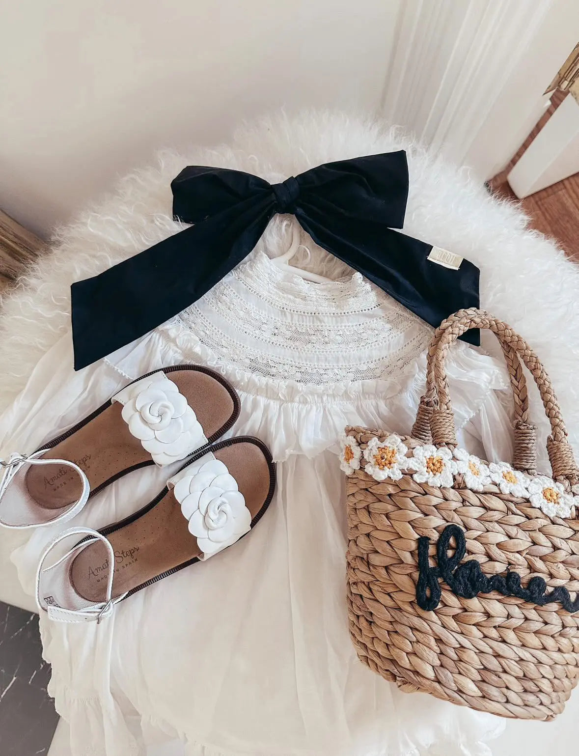 Seraphina- White Leather Sandals - Amati Steps