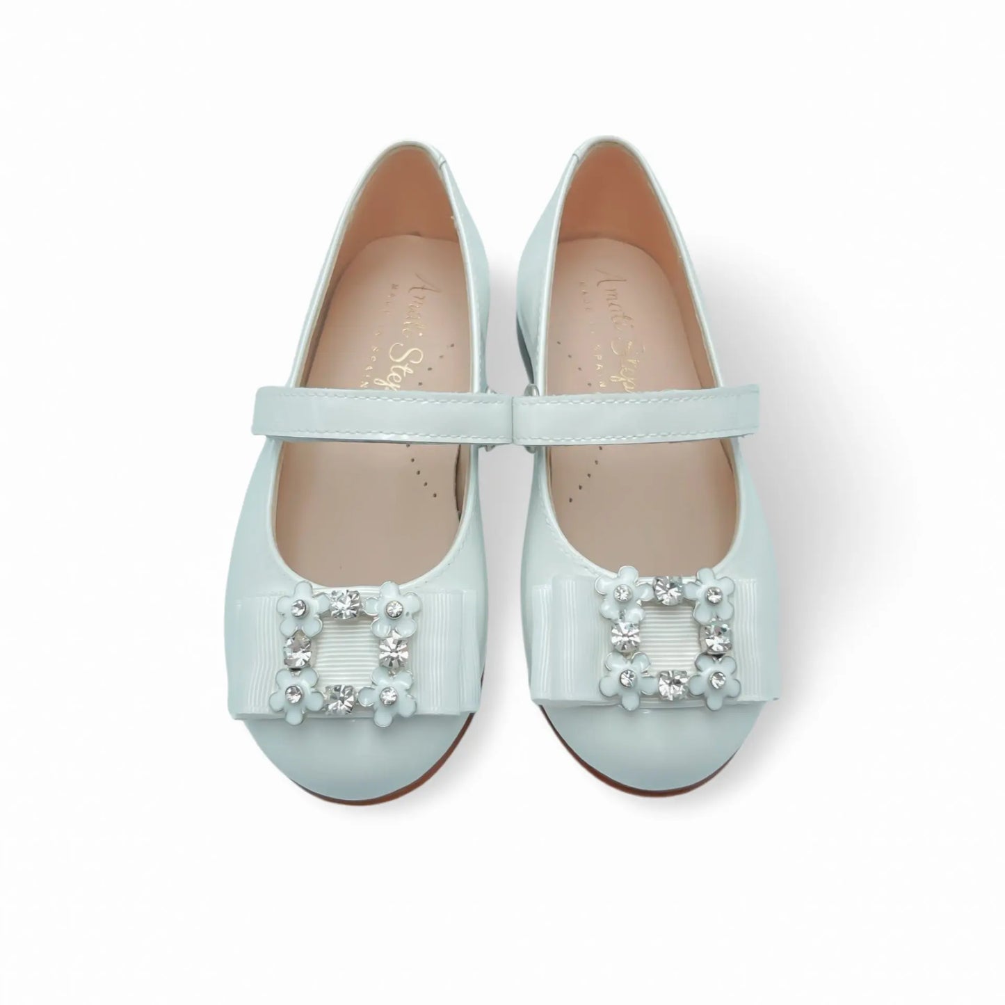 Sofia- White Patent Leather Mary Jane Shoes - Amati Steps