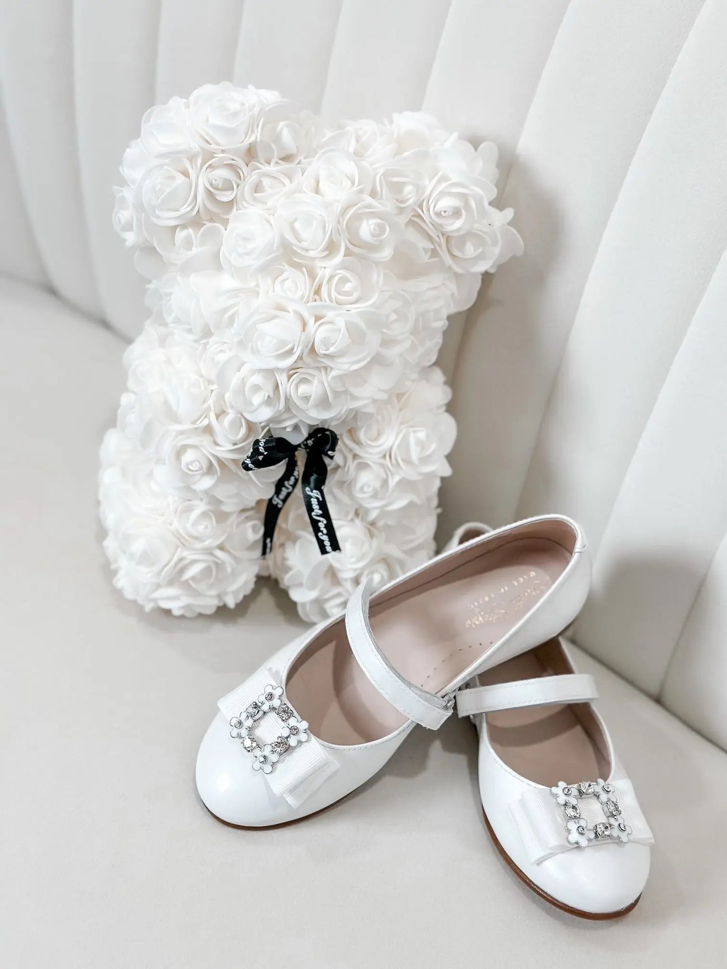 Sofia- White Patent Leather Mary Jane Shoes - Amati Steps