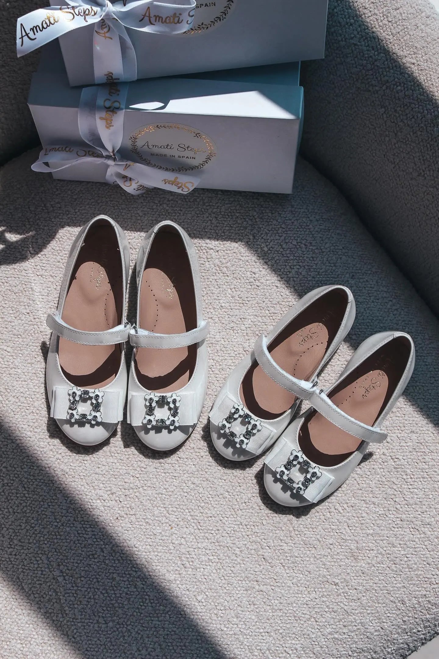 Sofia- White Patent Leather Mary Jane Shoes - Amati Steps