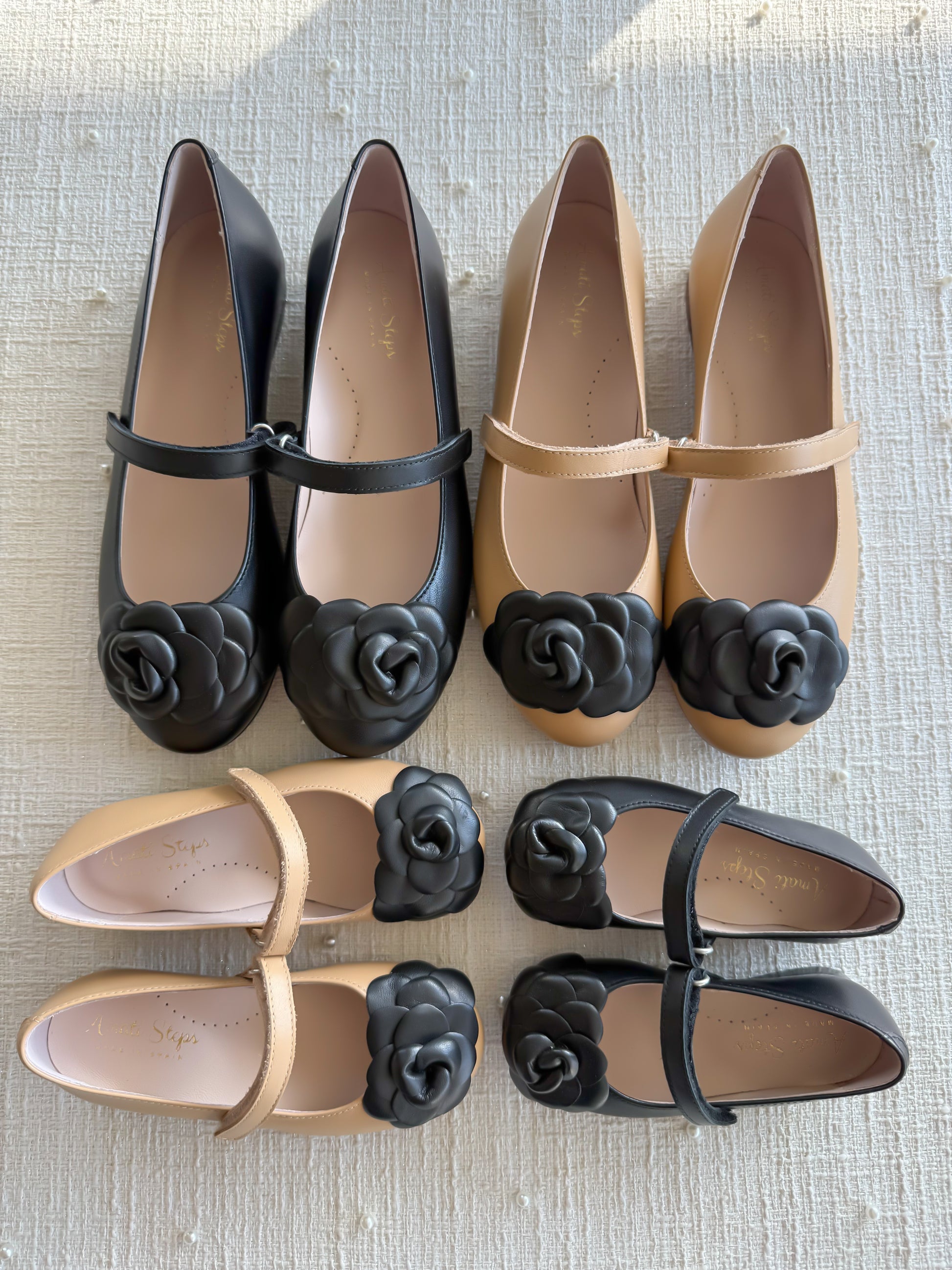 Camille- Tan/Black Leather Mary Jane Shoes - Amati Steps