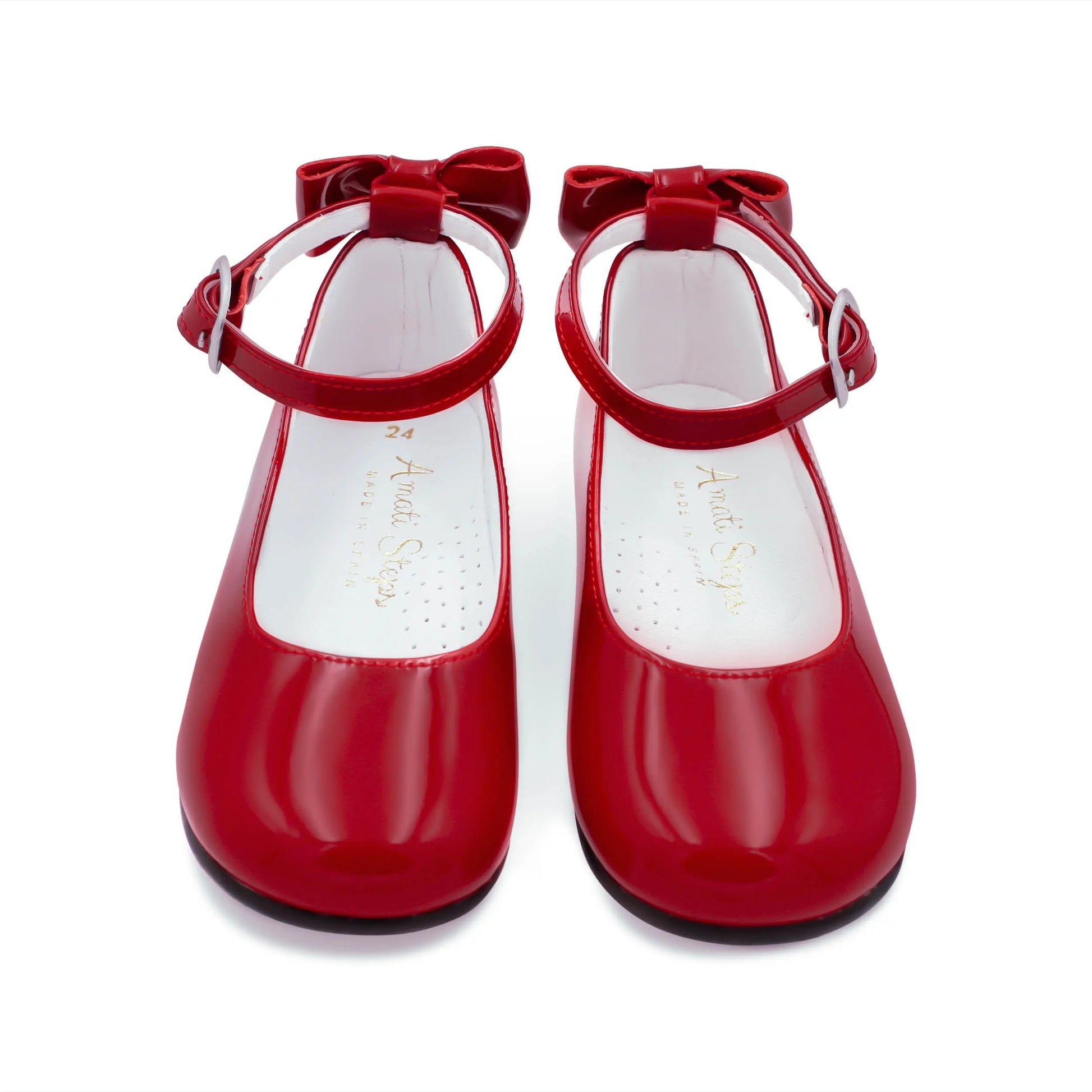 Ava - Red Patent Leather Mary Jane Shoes - Amati Steps