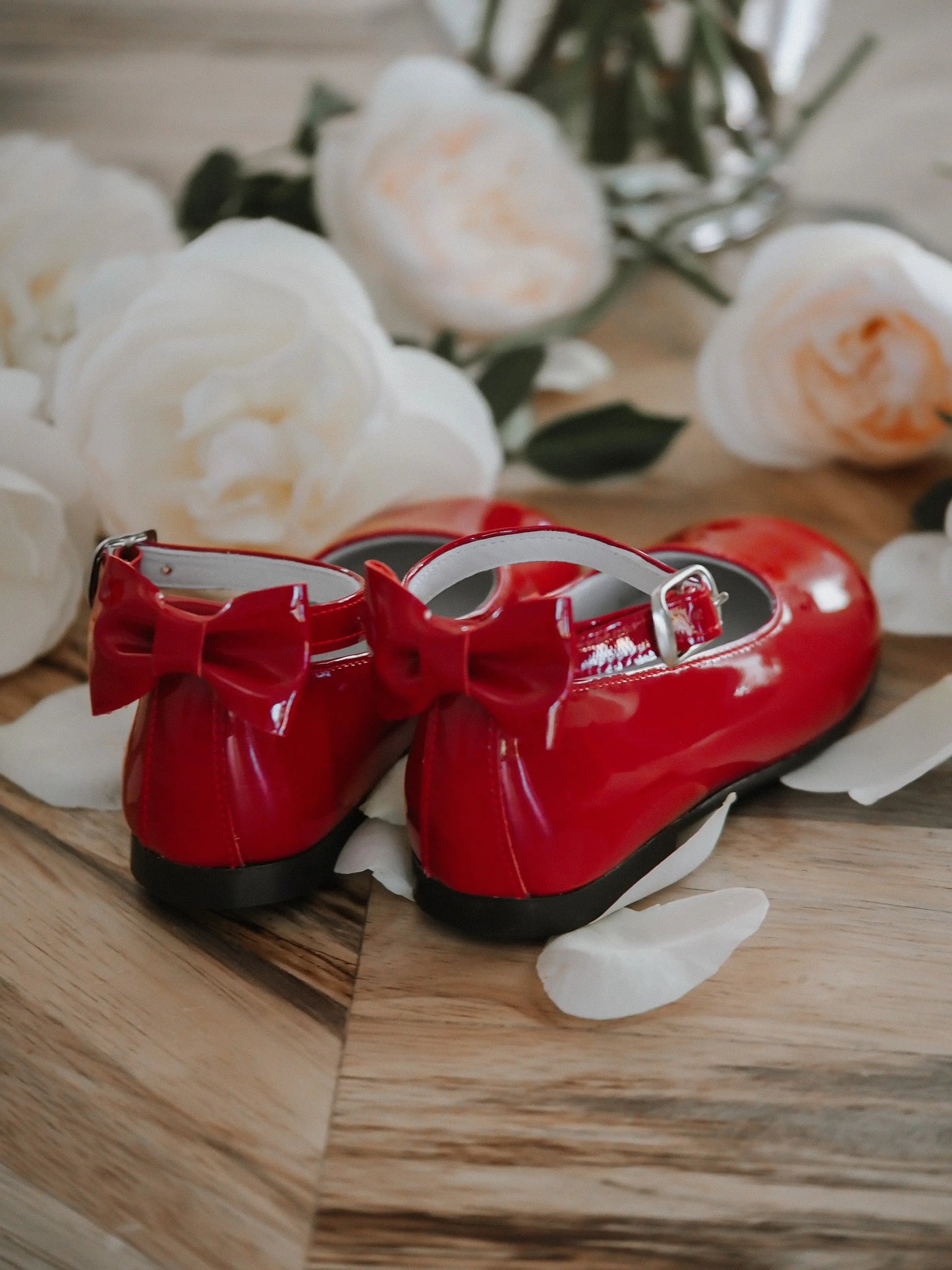 Ava - Red Patent Leather Mary Jane Shoes - Amati Steps