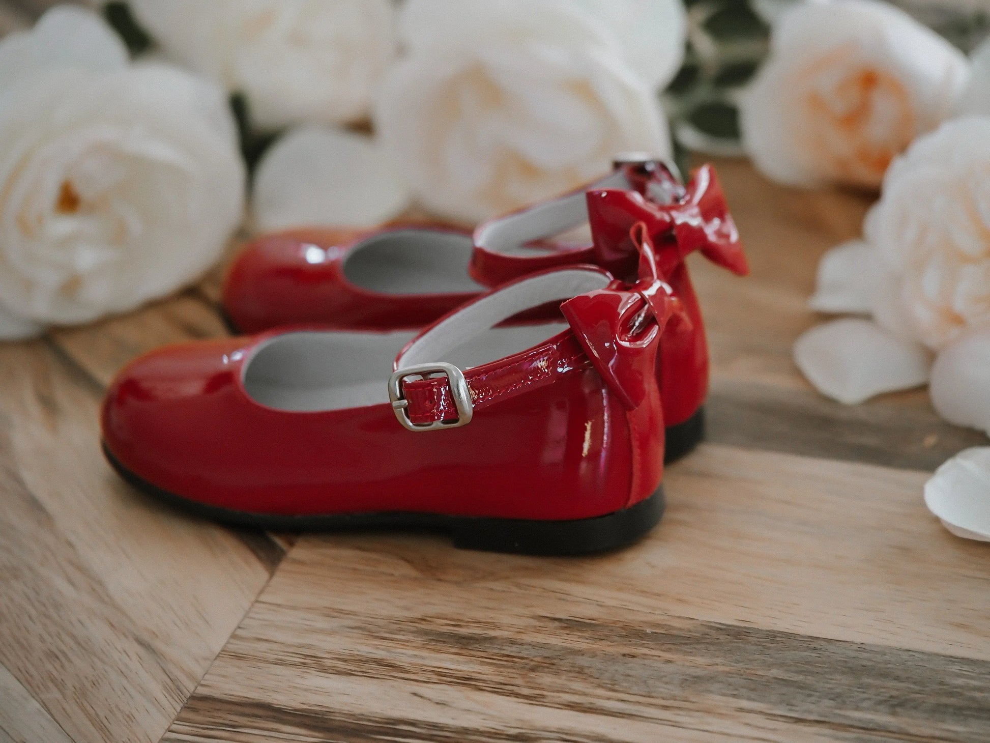 Ava - Red Patent Leather Mary Jane Shoes - Amati Steps