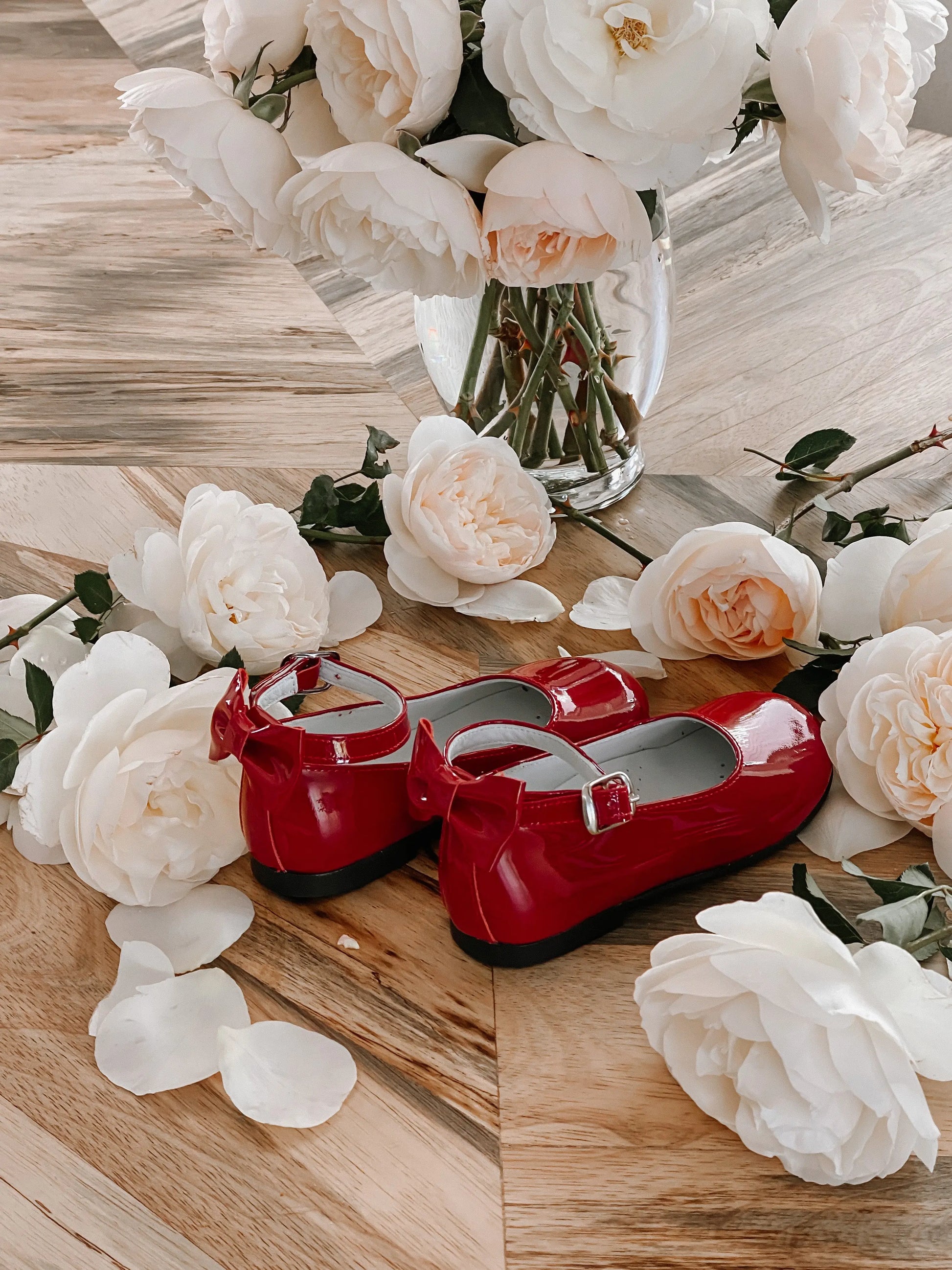 Ava - Red Patent Leather Mary Jane Shoes - Amati Steps