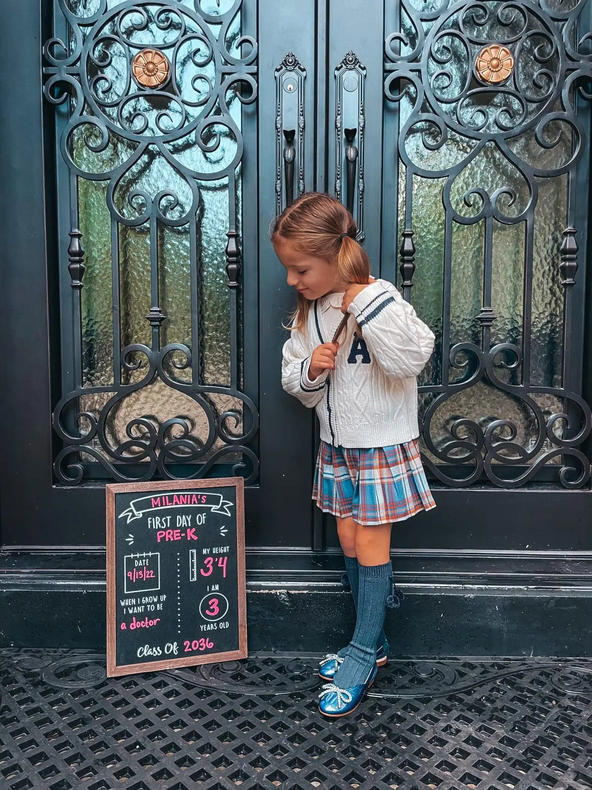 CÓNDOR Warm Cotton Rib Knee-High Socks With Pompoms- Navy - Amati Steps