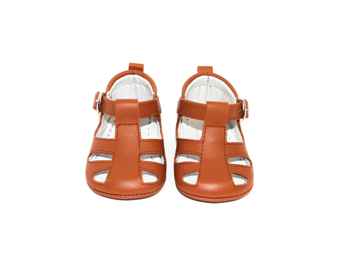 Cruz - Cognac Leather Baby Sandals - Amati Steps