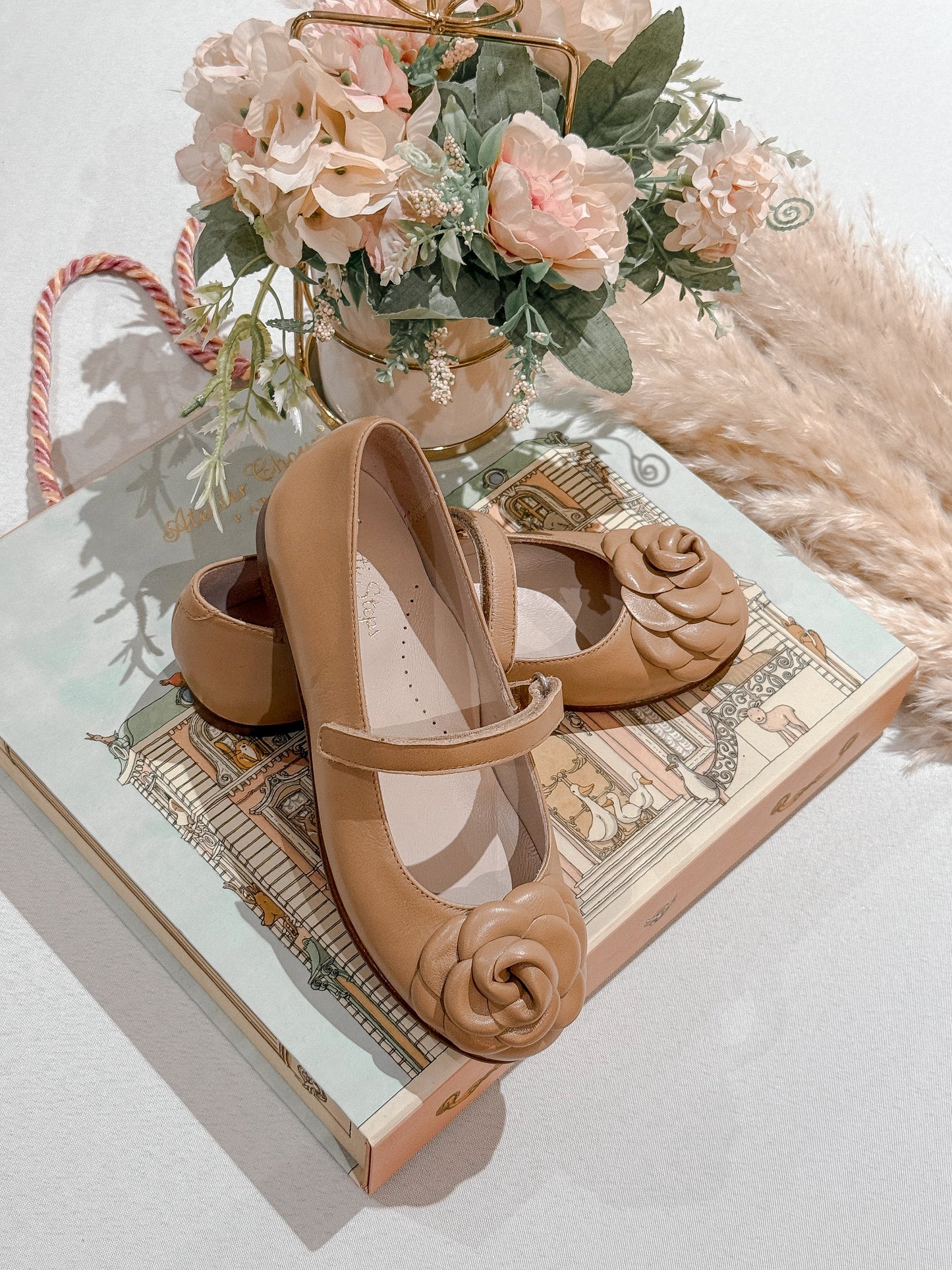 Camille- Tan Leather Mary Jane Shoes - Amati Steps