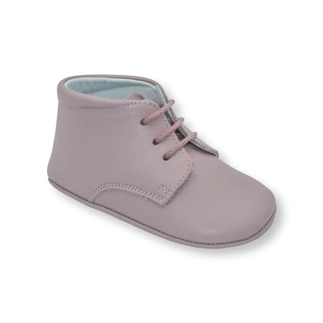 Gabriella- Pink Leather Baby Booties - Amati Steps