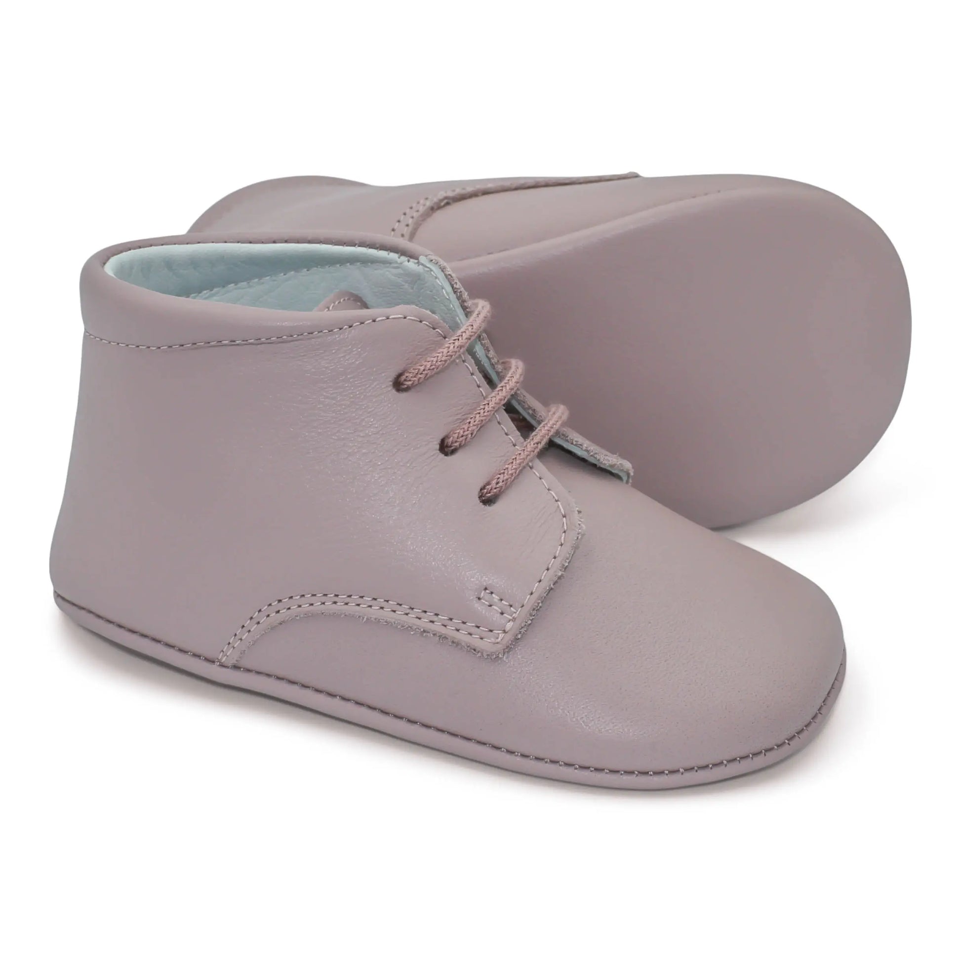 Gabriella- Pink Leather Baby Booties - Amati Steps