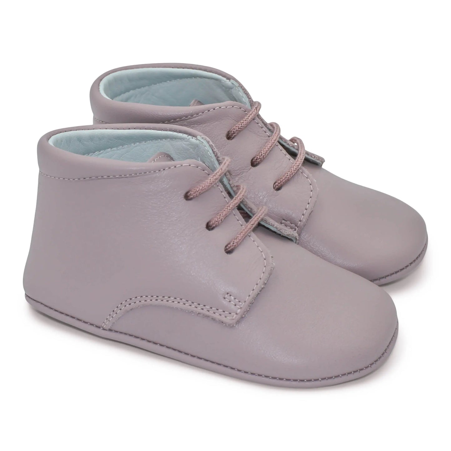 Gabriella- Pink Leather Baby Booties - Amati Steps