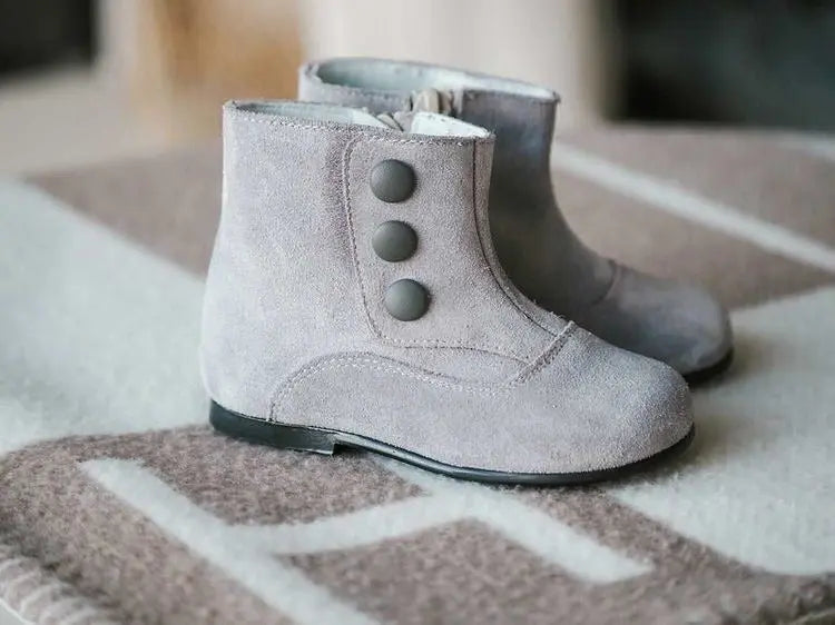 Isla- Grey Suede Boots - Amati Steps