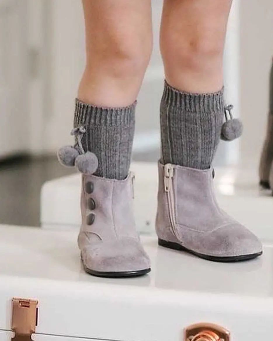 Isla- Grey Suede Boots - Amati Steps