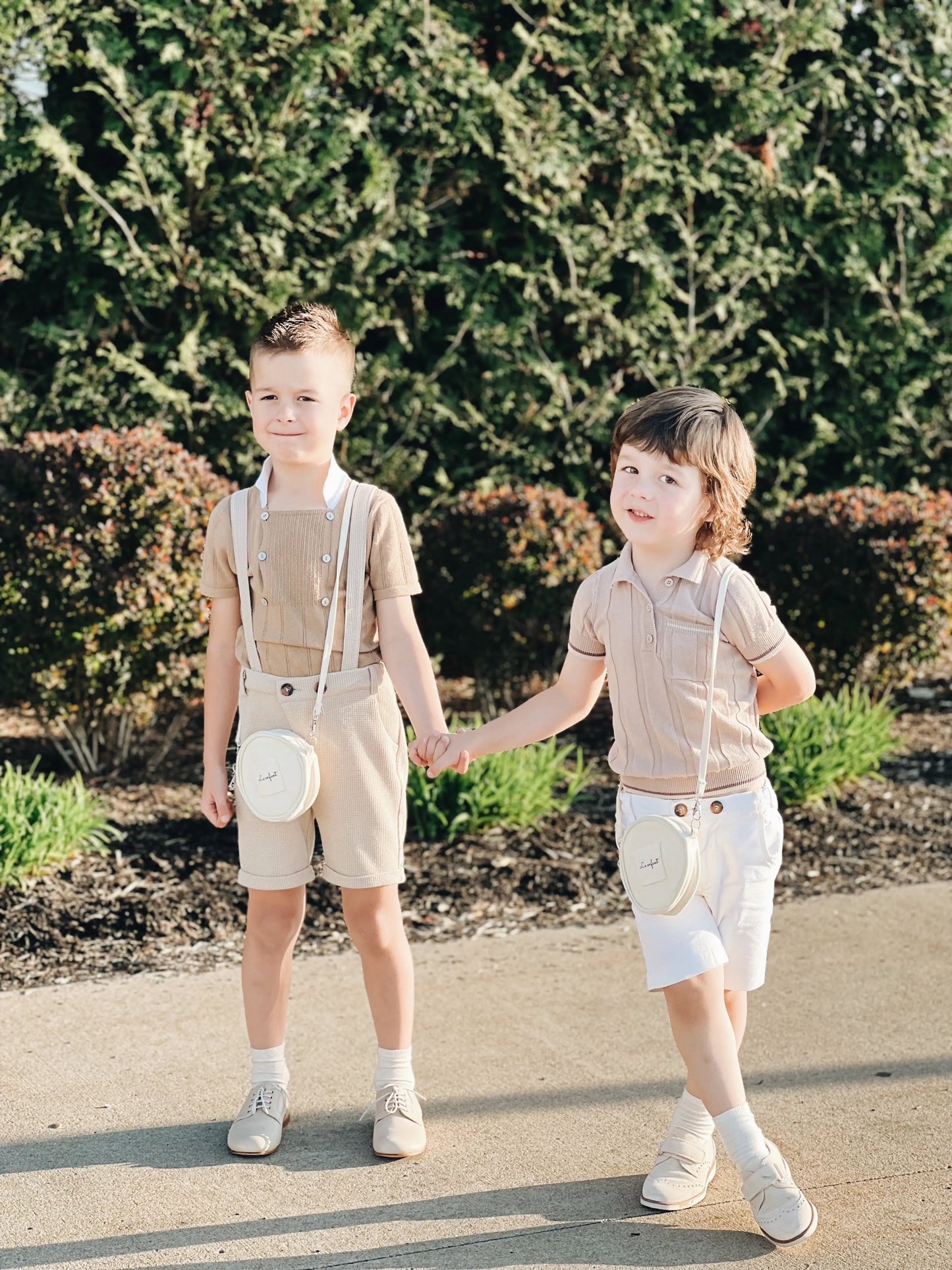 Jacob- Beige Leather Boy Oxford Shoes - Amati Steps