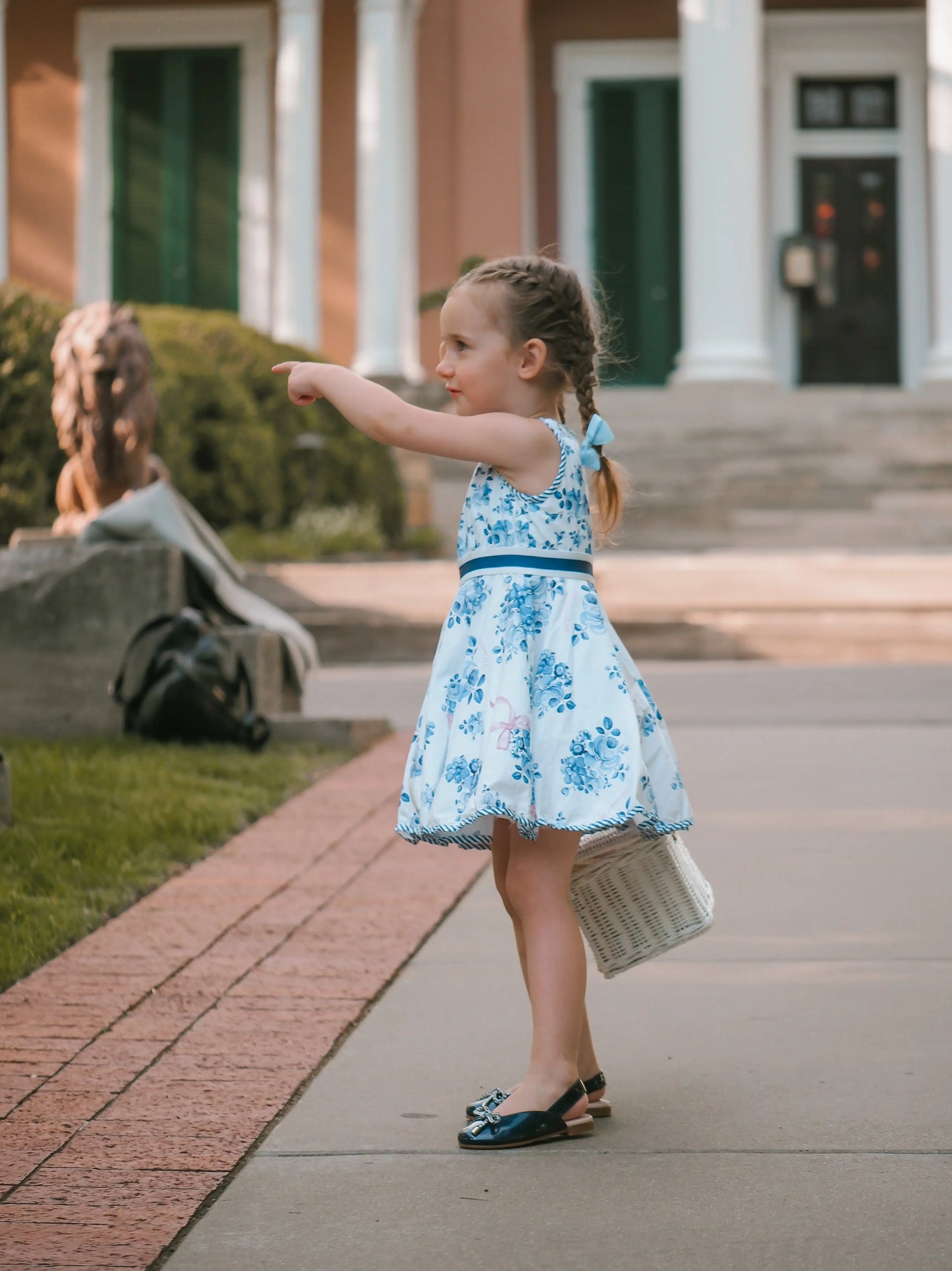 Karina- Navy Patent Leather Slingback Shoes - Amati Steps