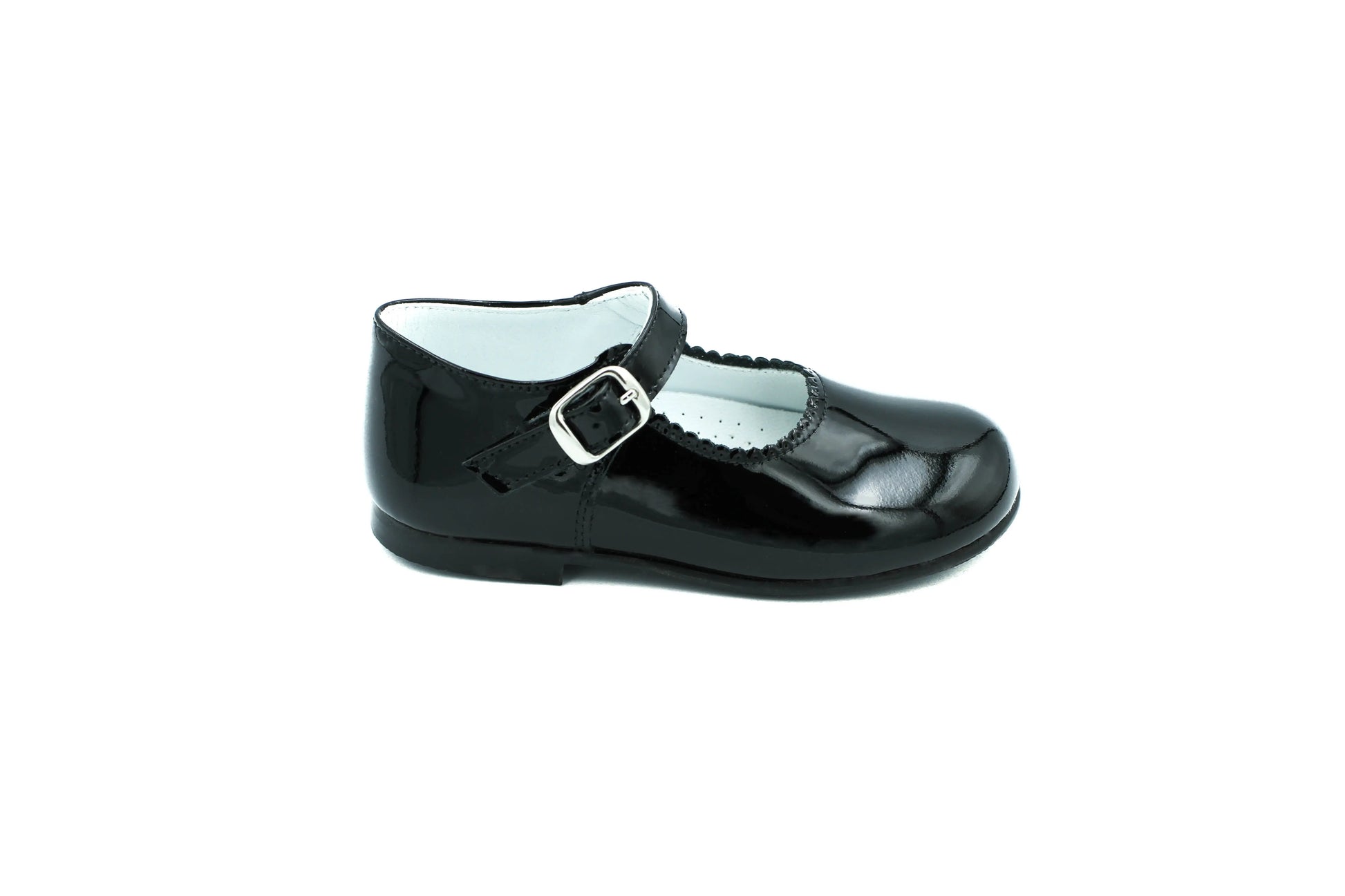 Layla- Black Patent Leather Mary Jane Shoes - Amati Steps