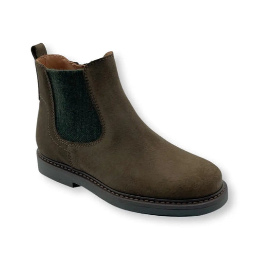 Marco- Olive Suede Boy Chelsea Boots - Amati Steps