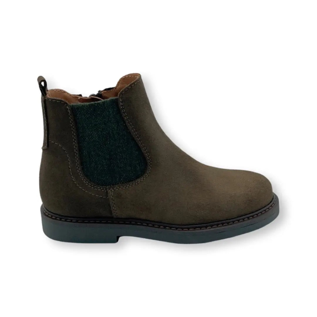 Marco- Olive Suede Boy Chelsea Boots - Amati Steps