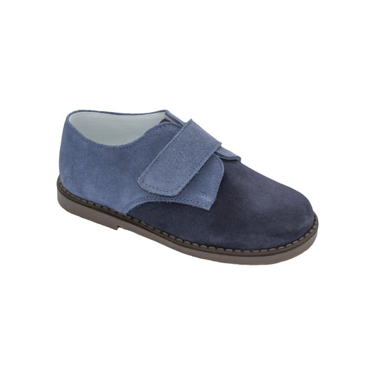 Mathis- Navy Suede Boy Dress Shoes - Amati Steps