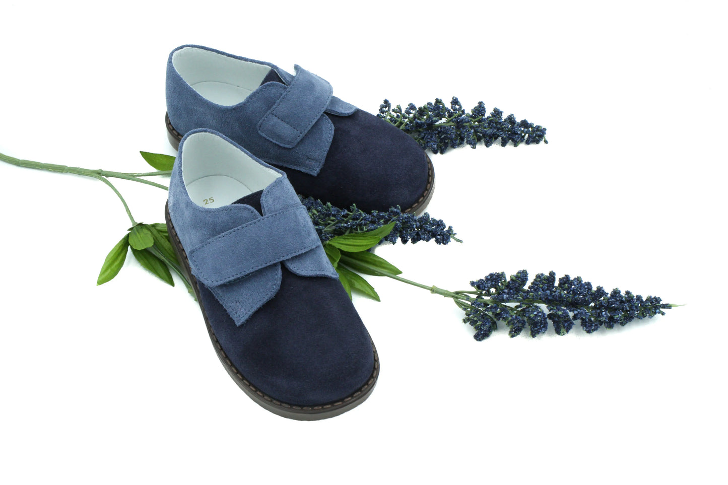 Mathis- Navy Suede Boy Dress Shoes - Amati Steps