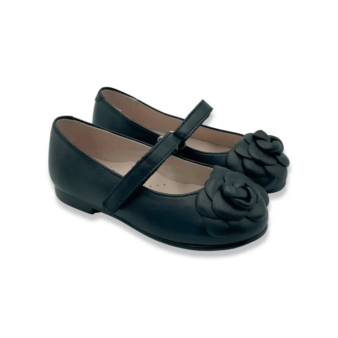 *(PREORDER)*Camille- Black Leather Mary Jane Shoes - Amati Steps