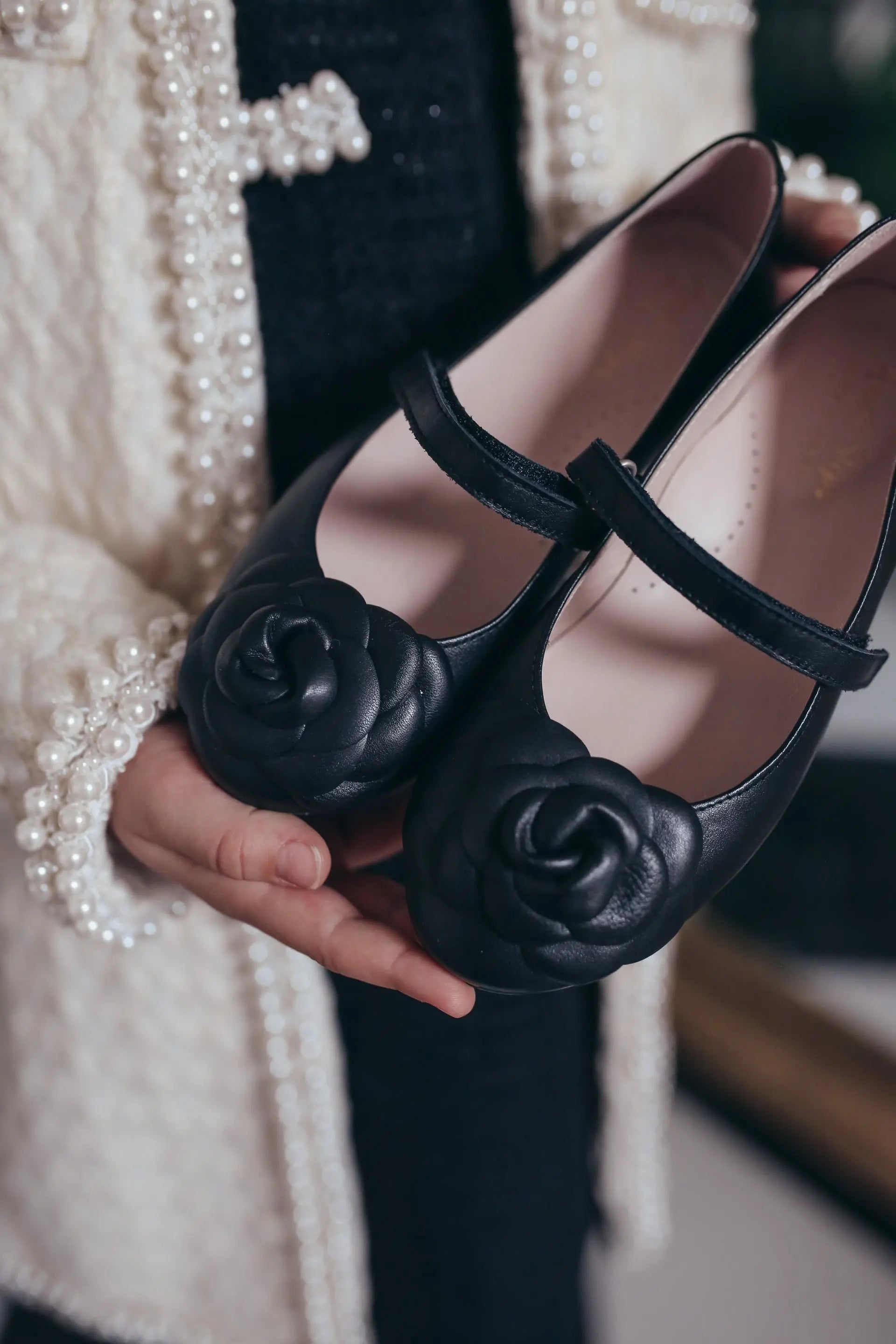 *(PREORDER)*Camille- Black Leather Mary Jane Shoes - Amati Steps