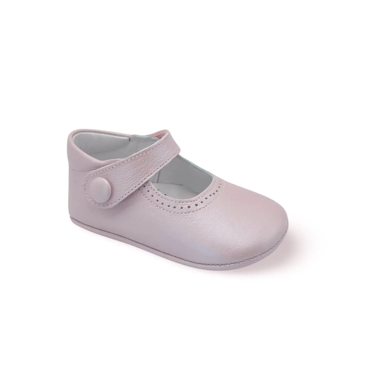 Rosie- Light Pink Leather Baby Mary Jane Shoes - Amati Steps