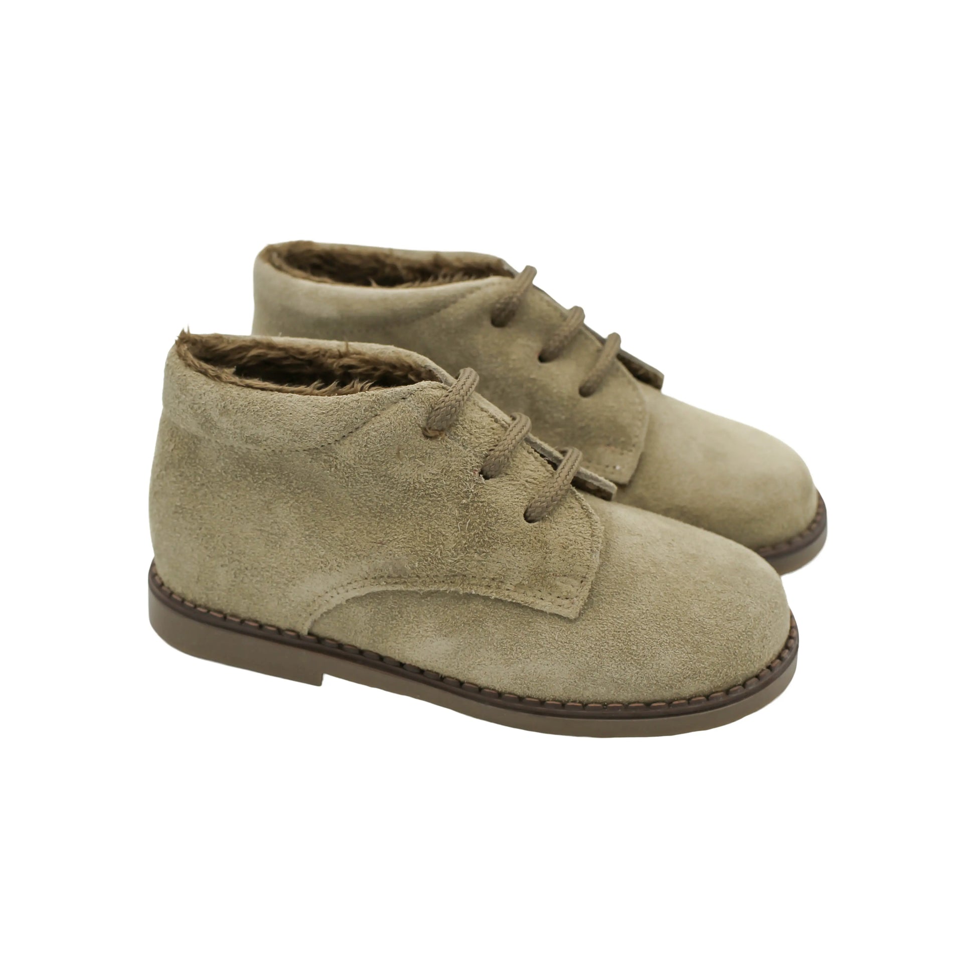 Sebastian- Taupe Suede Boy Boots - Amati Steps