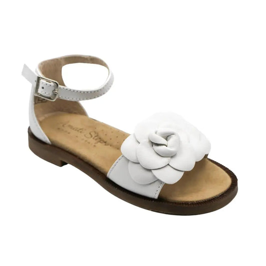 Seraphina- White Leather Sandals - Amati Steps