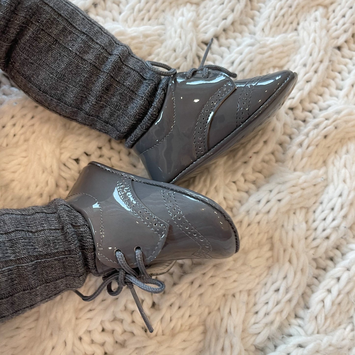 CÓNDOR Merino Wool-Blend Rib Knee Socks- Light Grey